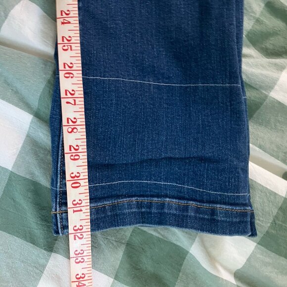 Gap Jeans Womens 29 Long & Lean Upcycled Patchwork Handmade Denim - Picture 10 of 10